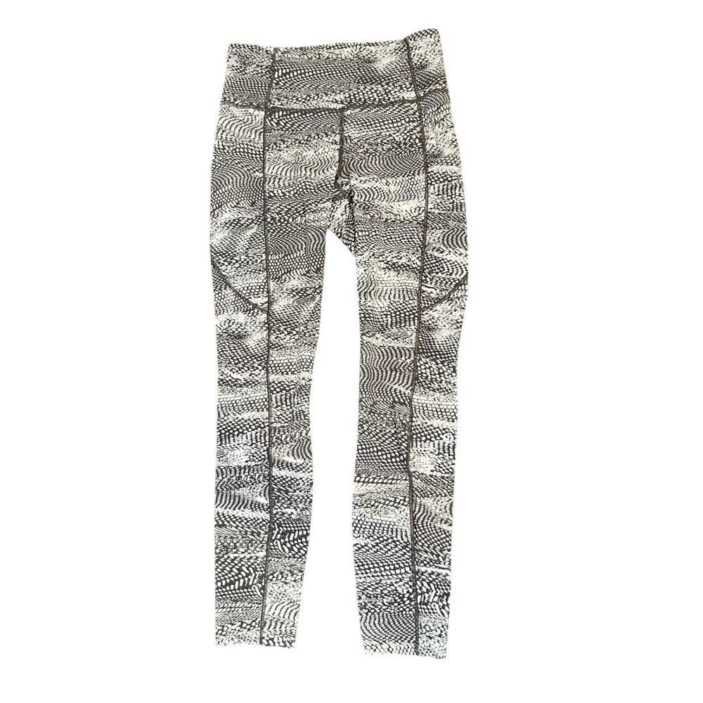 Lululemon Fast & Free 7/8 Leggings Tight II 25 Swerve Vapor Metal Grey Size 6